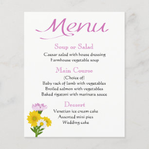 Purple Menu Sunflower, Daisy Flowers Yellow Floral