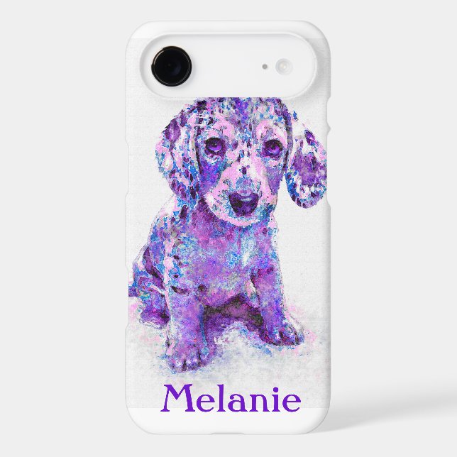 purple merle dachshund iphone 6 case (Back)