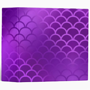 Purple mermaid 3 ring binder