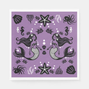 Purple Mermaid Fantasy Napkins