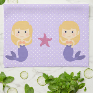 Purple Mermaid Kitchen Towel
