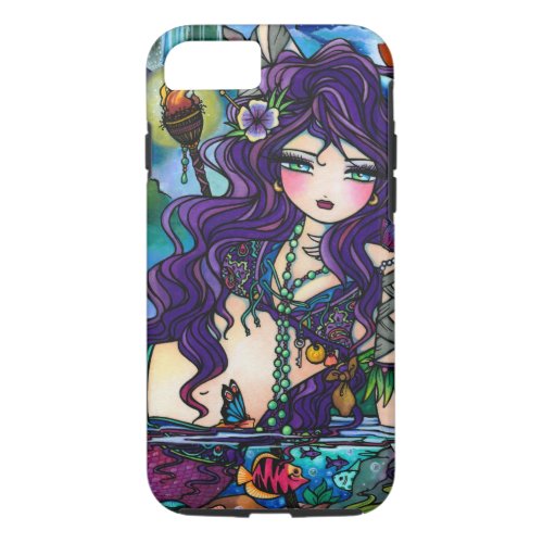 Purple Mermaid Marine Fantasy Fire Art iPhone 7 ca iPhone 87 Case