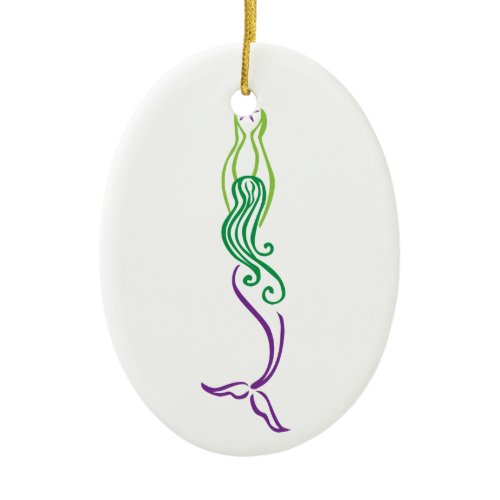 Purple Mermaid Ornament