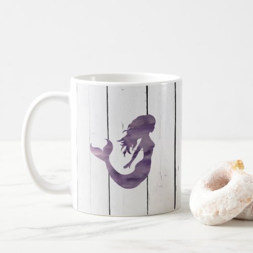 Purple Mermaid Painting Coffee Mug