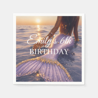 purple mermaid Paper Napkin