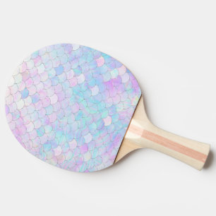 Purple Mermaid Silver Glitter Iridescent Ping Pong Paddle