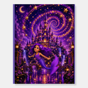 Purple Mermaid Star Spiral Fantasy Castle Art Ma Foam Board