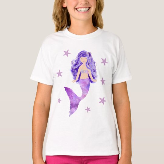 Purple Mermaid Starfish T-Shirt