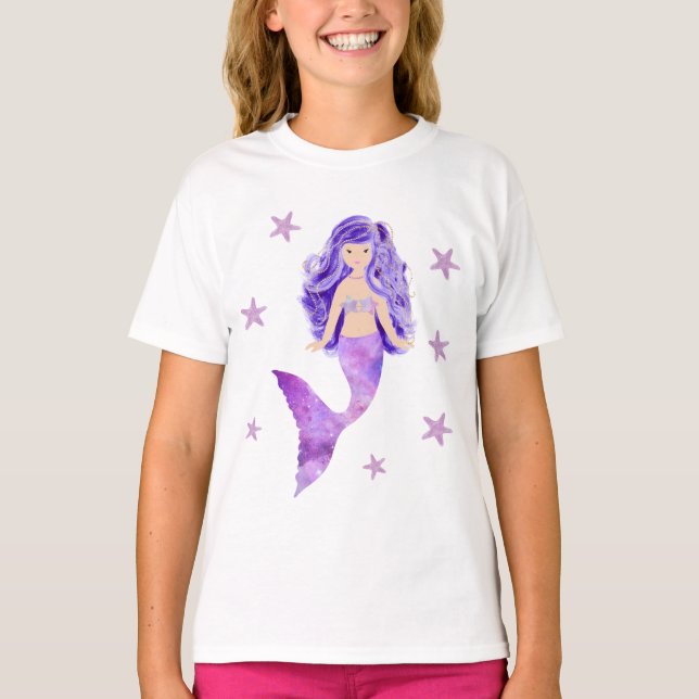 Purple Mermaid Starfish T-Shirt (Front)