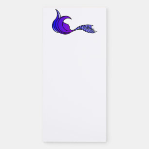 Purple Mermaid Tail on a magnetic notepad