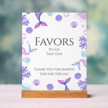 Purple Mermaid Themed Birthday Party Favors