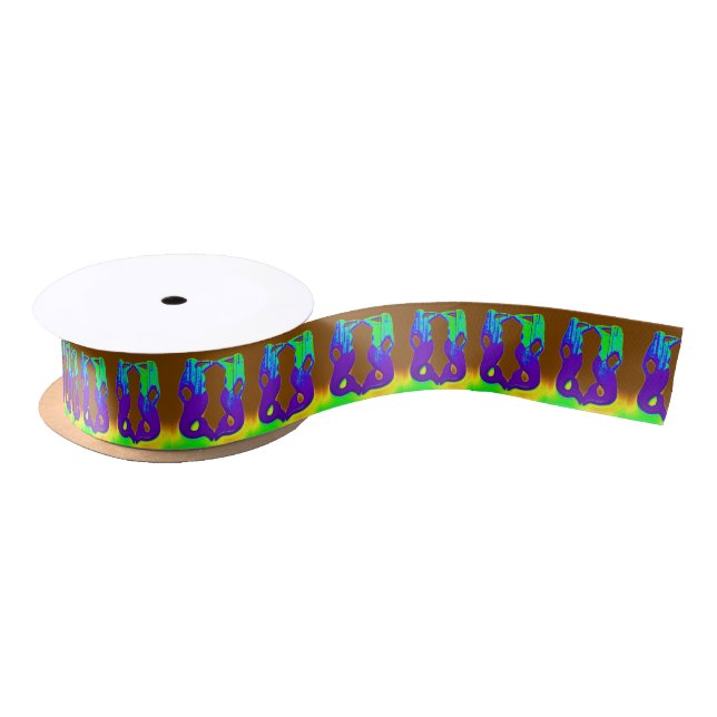 purple mermaid twins satin ribbon (Spool)