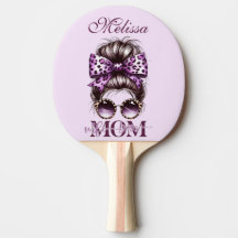 Purple Messy Bun Mom Wife Boss