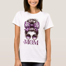Purple Messy Bun Mom Wife Boss