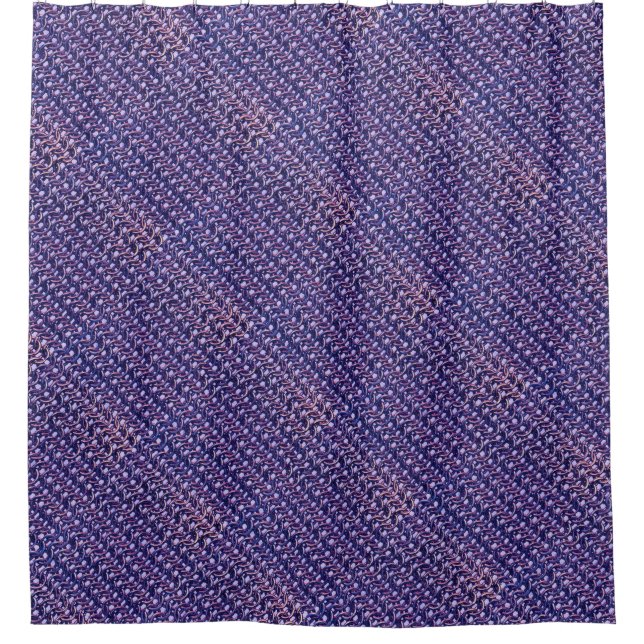 Purple Metal Chain mail Metallic Medieval Style Shower Curtain (Front)