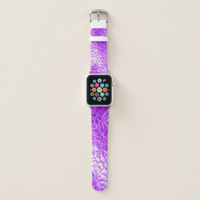 Purple,metallic,animal pattern,shine,violet,modern apple watch band (Front)