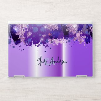 Purple Metallic Artistic Luxury Chic Modern Glam