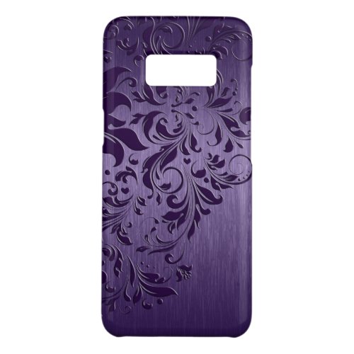 Purple Metallic Background With Deep Purple Lace Case_Mate Samsung Galaxy S8 Case