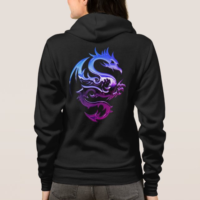 Purple Metallic Dragon Hoodie (Back)