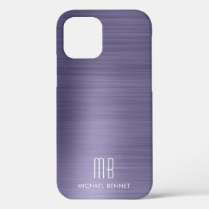Purple Metallic Monogram Case-Mate iPhone Case