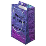 Purple Metallic Personalize Text Small Gift Bag at Zazzle