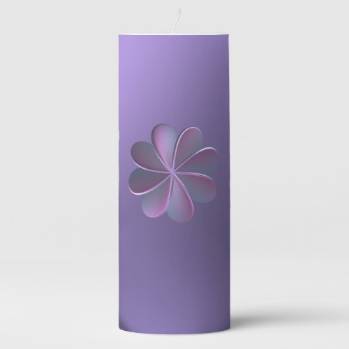 Purple metallic rose candle 
