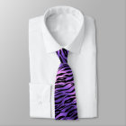 Purple Metallic Tiger Stripes Fur