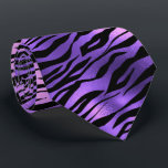 Purple Metallic Tiger Stripes Fur Neck Tie<br><div class="desc">This design was created through digital art. It may be personalized by clicking the customize button and changing the color, adding a name, initials or your favorite words. Contact me at colorflowcreations@gmail.com if you with to have this design on another product. Purchase my original abstract acrylic painting for sale at...</div>