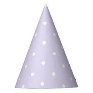 Purple Micro White Dots Party Hat