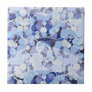 Purple Microbe Pattern Ceramic Tile