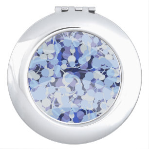 Purple Microbe Pattern Compact Mirror