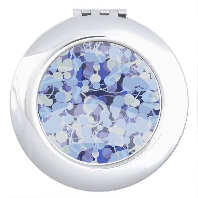 Purple Microbe Pattern Compact Mirror (Front)