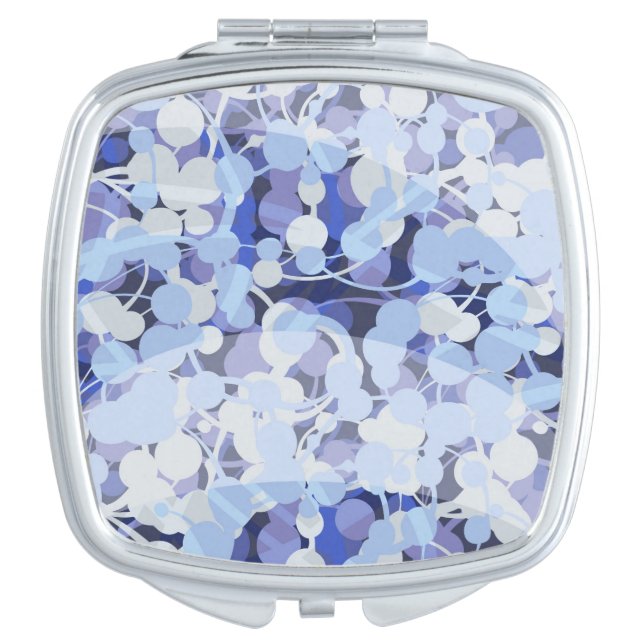 Purple Microbe Pattern Compact Mirror (Front)