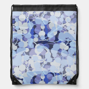 Purple Microbe Pattern Drawstring Bag