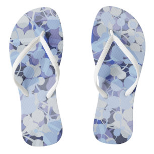 Purple Microbe Pattern Flip Flops