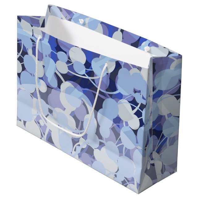 Purple Microbe Pattern Large Gift Bag (Front Angled)