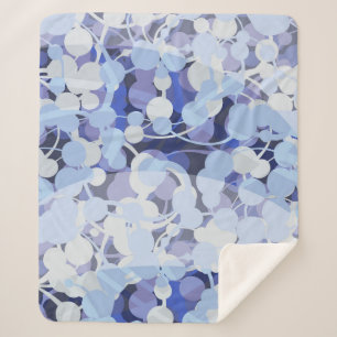 Purple Microbe Pattern Sherpa Blanket