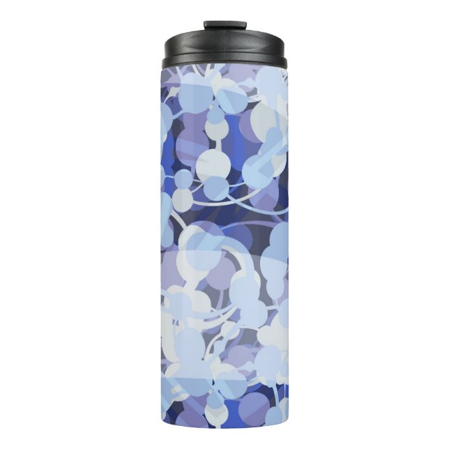 Purple Microbe Pattern Thermal Tumbler (Front)