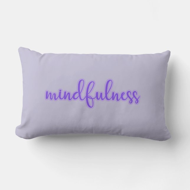 Purple Mindfulness Relax Lumbar Pillow (Front)