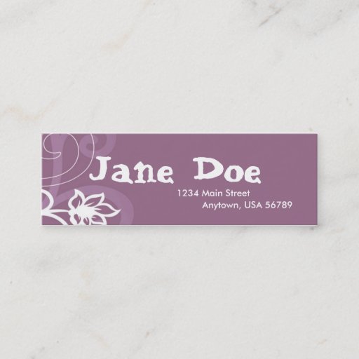 Customizable Purple Business Cards