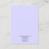 Purple minimalist elegant jewelry earring display business card (Back)
