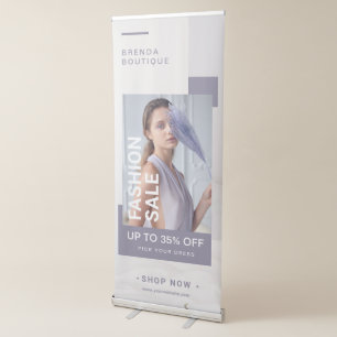 Purple Minimalist Fashion Sale Vertical Retractable Banner