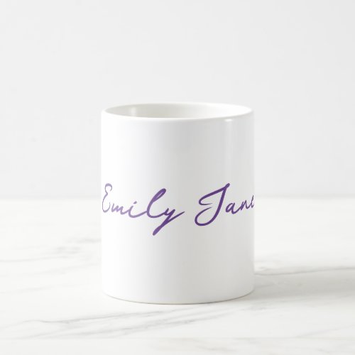 Purple Minimalist Modern Handwriting Coffee Mug