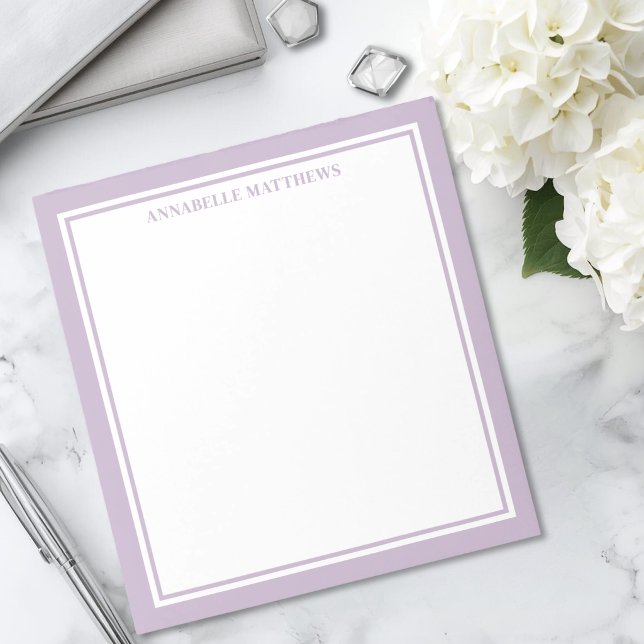 Purple Minimalist Monogram Notepad (Purple Minimalist Monogram Notepad )