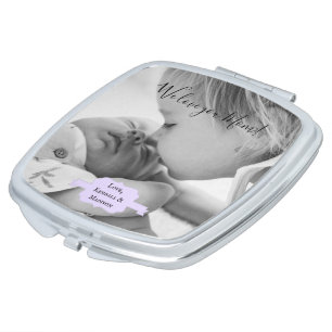 Purple Minimalist Photo Mother's Day Compact Mirror