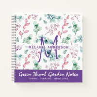 Purple Mint Floral Gardeners Journal Gardenning