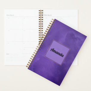Purple Mist Personal Daily and Goals Custom Name Planner