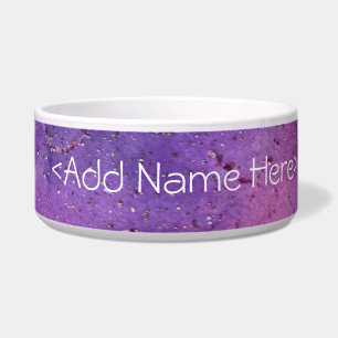 Purple Mist Pet Bowl with Customize Personal Name