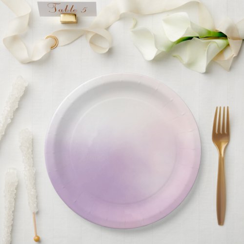 Purple Mist Wedding Paper Plates