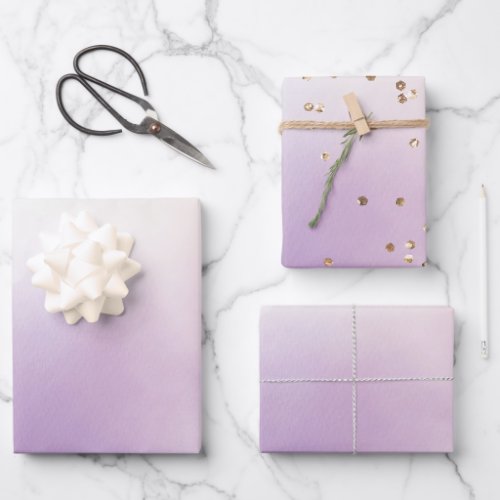 Purple Mist Wedding Wrapping Paper Sheets